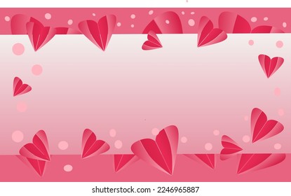 Valentine's Day background.happy valentine's day background design with romantic heart shape elements.for Greeting cards, banners, posters etc 
