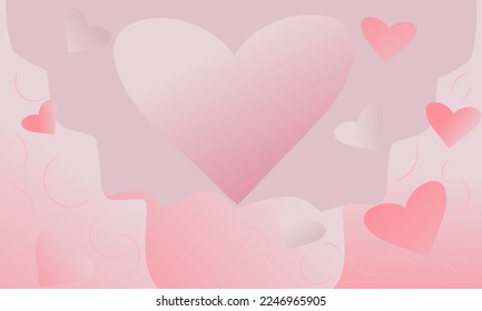 Valentine's Day background.happy valentine's day background design with romantic heart shape elements.for Greeting cards, banners, posters etc 