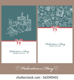 Valentine's day backgrounds. hand drawn.