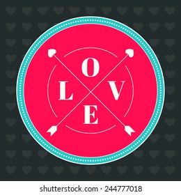 valentine's day badge