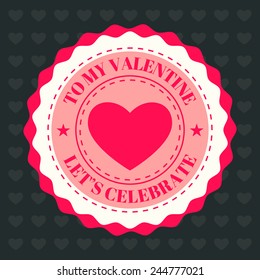 valentine's day badge