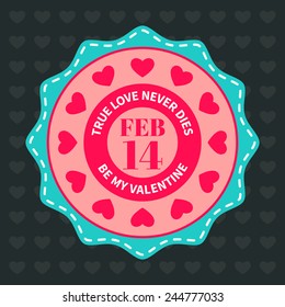 valentine's day badge