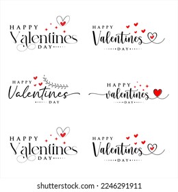 Valentine's day badge set collection vector