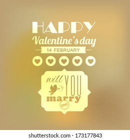 Valentine's Day Badge Vector Template