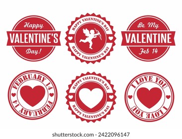 Valentine's Day Badges Free Vector art