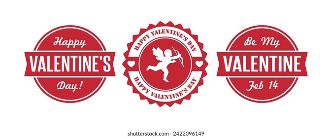 Valentine's Day Badges Free Vector art