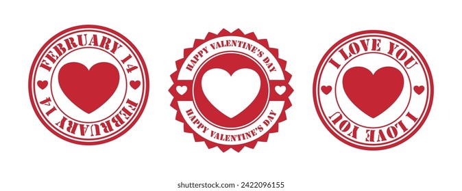 Valentine's Day Badges Free Vector art