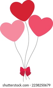 Valentines day balloons vector illustration