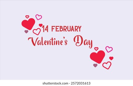 Valentine's day banner 2025 background white