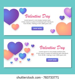 Valentines day banner