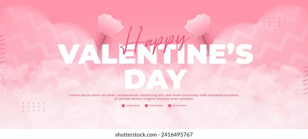 Valentine's day banner design for retail promotion