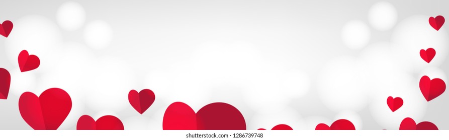 Valentine's Day Banner Design, Vector Illustration.