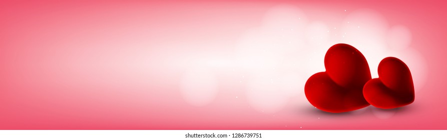 Valentine's Day Banner Design, Vector Illustration.