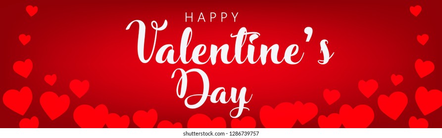 Valentine's Day Banner Design, Vector Illustration.