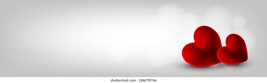 Valentine's Day Banner Design, Vector Illustration.