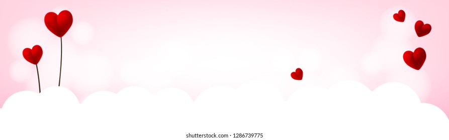 Valentine's Day Banner Design, Vector Illustration.