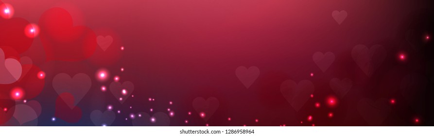 Valentine's Day Banner Design, Vector Illustration.