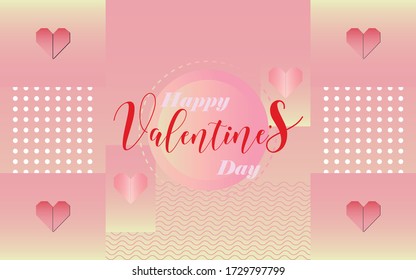 
banner del día de San Valentín con fondo degradado