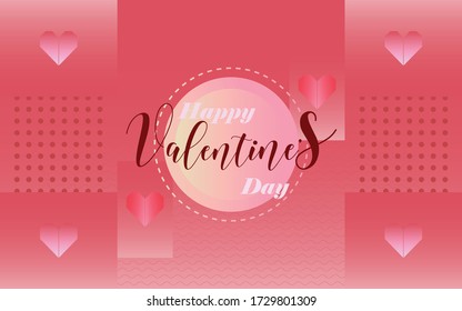 
valentine's day banner with gradient background