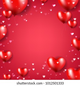 Valentinstag-Banner mit Farbverlauf-Mesh, Vektorgrafik