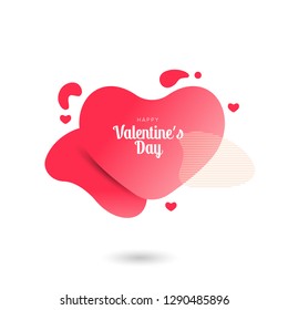 Valentines Day banner with Heart shaped