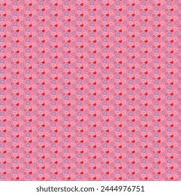 Valentines day banner with hearts pattern