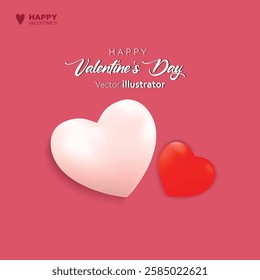 Valentine's day banner hearts shape design. Templates for social media posts backgrounds, cover, poster, banners, marketing, sales promotion copy space background