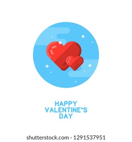 valentines day banner layout design. flat vector illustration for posters, greeting cards, invitations. eps10