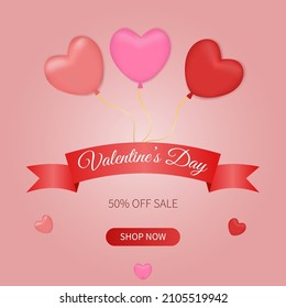 Valentine's Day banner for sale.