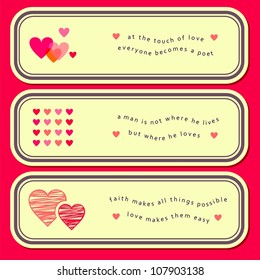 Valentine's day banner set (vector version)
