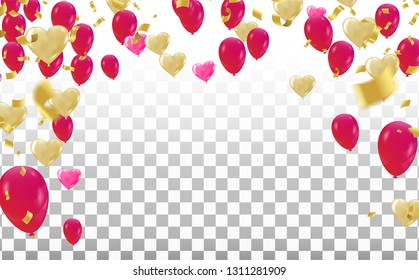 Valentines day. banner template background Colorful Balloons. With Colorful Balloons  Party & Sale Design Happy Luxury
