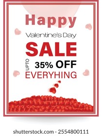 Valentine's day banner template with  background design