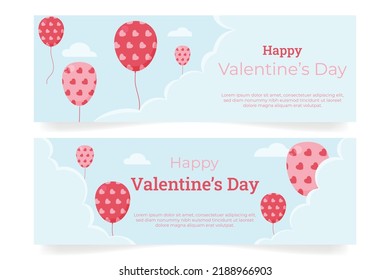 Valentine's day banner template collection