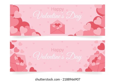 Valentine's day banner template collection