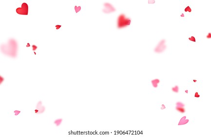 Valentine's day, banner template. confetti heart ribbons. Celebration luxury greeting rich card.