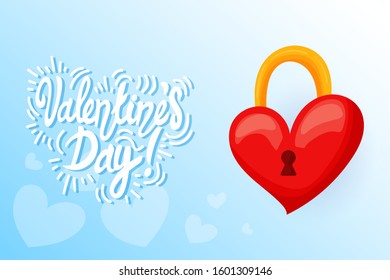 Valentine's day banner template. Romantic composition. Vector illustration for your design.