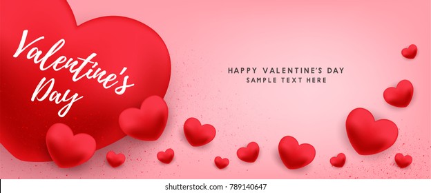 valentines day banner vector design