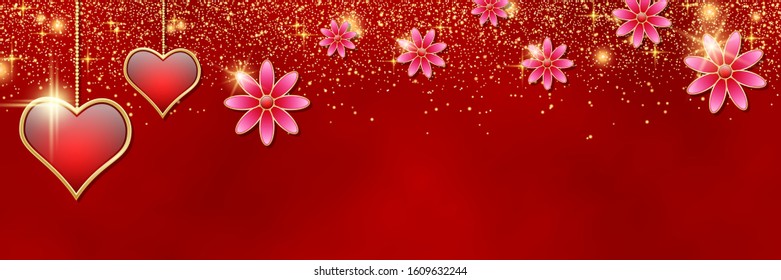 Valentine's Day banner vector template