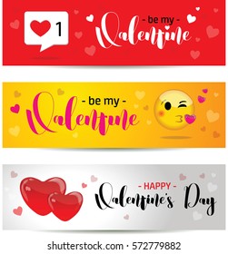 Valentines day banners.