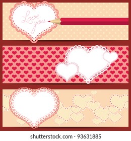 Valentine's day banners