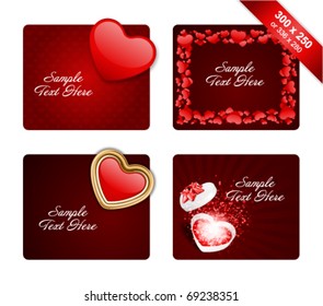 Valentine's day banners or backgrounds set 8