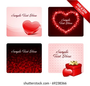 Valentine's day banners or backgrounds set 6