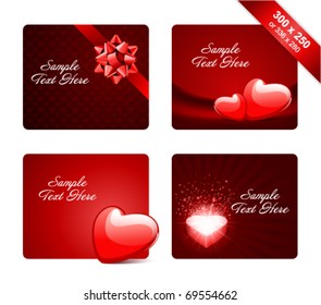 Valentine's day banners or backgrounds set 19