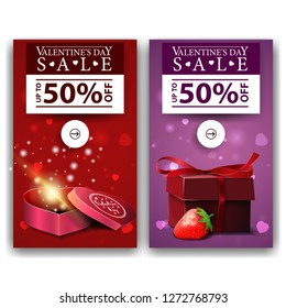 Valentine's Day banners with gifts