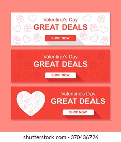 Valentine's day banners set for eCommerce