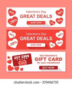 Valentine's day banners set for eCommerce