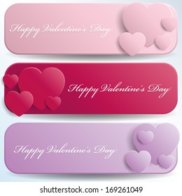 Valentine's Day Banners - Vector EPS10