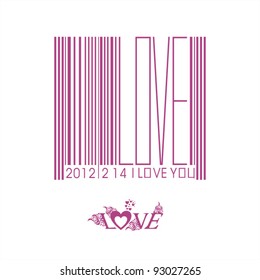 Valentine's Day bar code