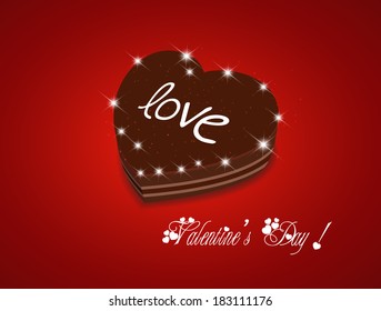 Valentine's day be my sweet chocolate cake