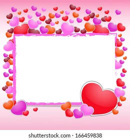 Valentines Day beautiful background with ornaments and heart. 